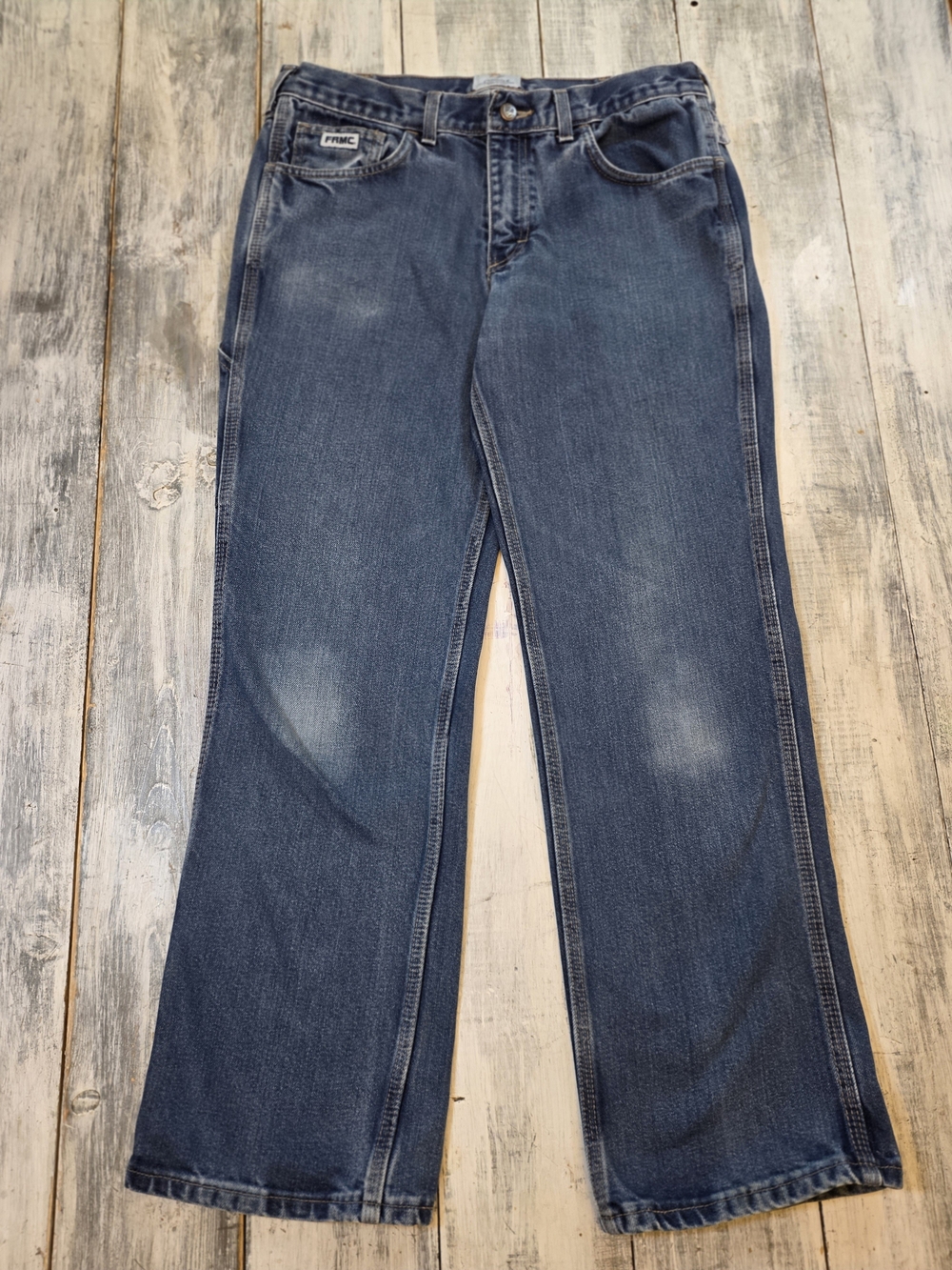 Tyndale Women's FR Arc Rated Flame Resistant Wide Leg Jeans in Dark Blue sz 10